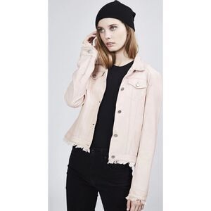 Jakett New York Alexa Burnished Leather Jacket in Petal Size XS